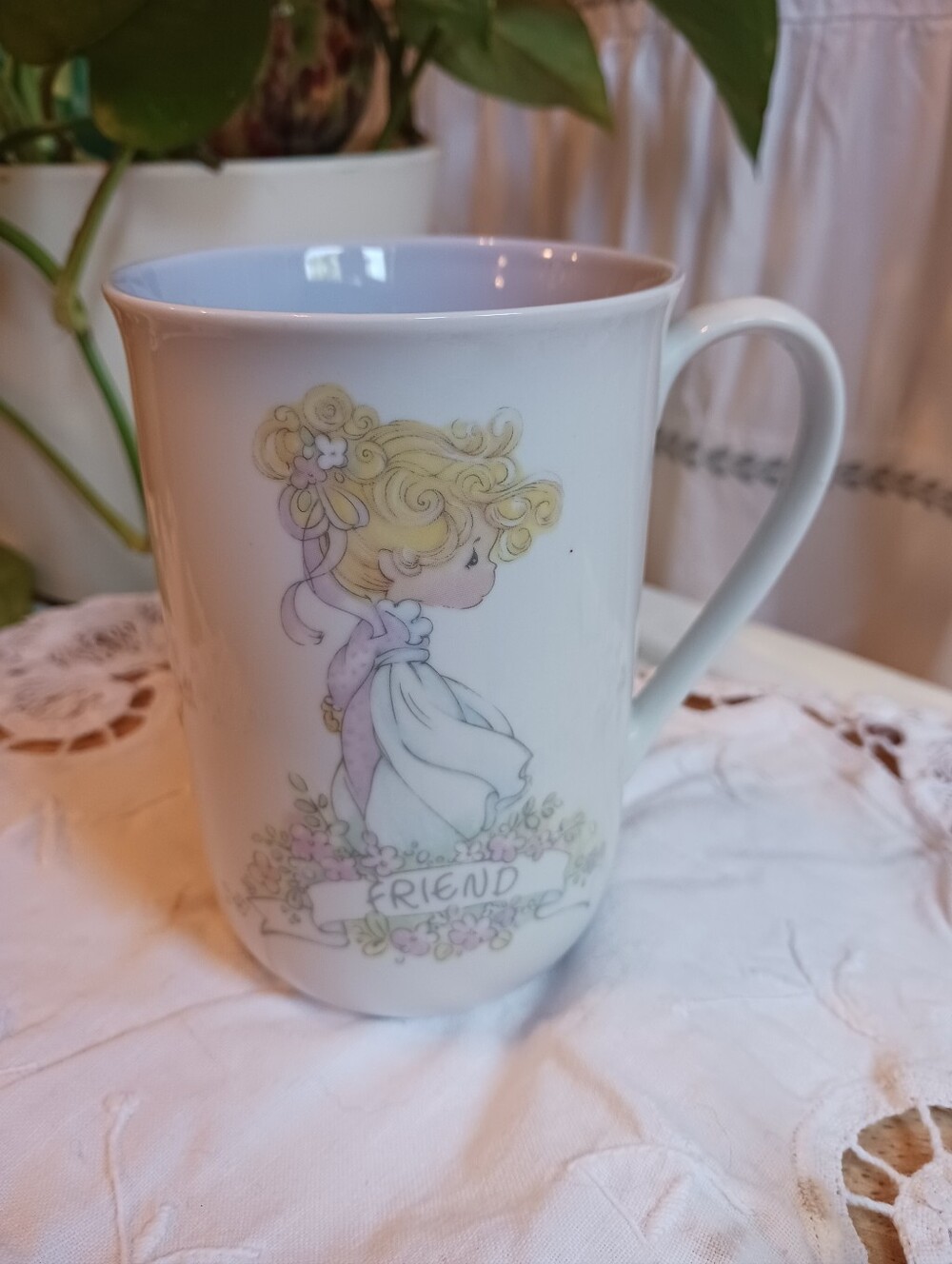 Vintage Enesco Precious Moments Friend Ceramic Coffee Tea Cocoa Mug 1990